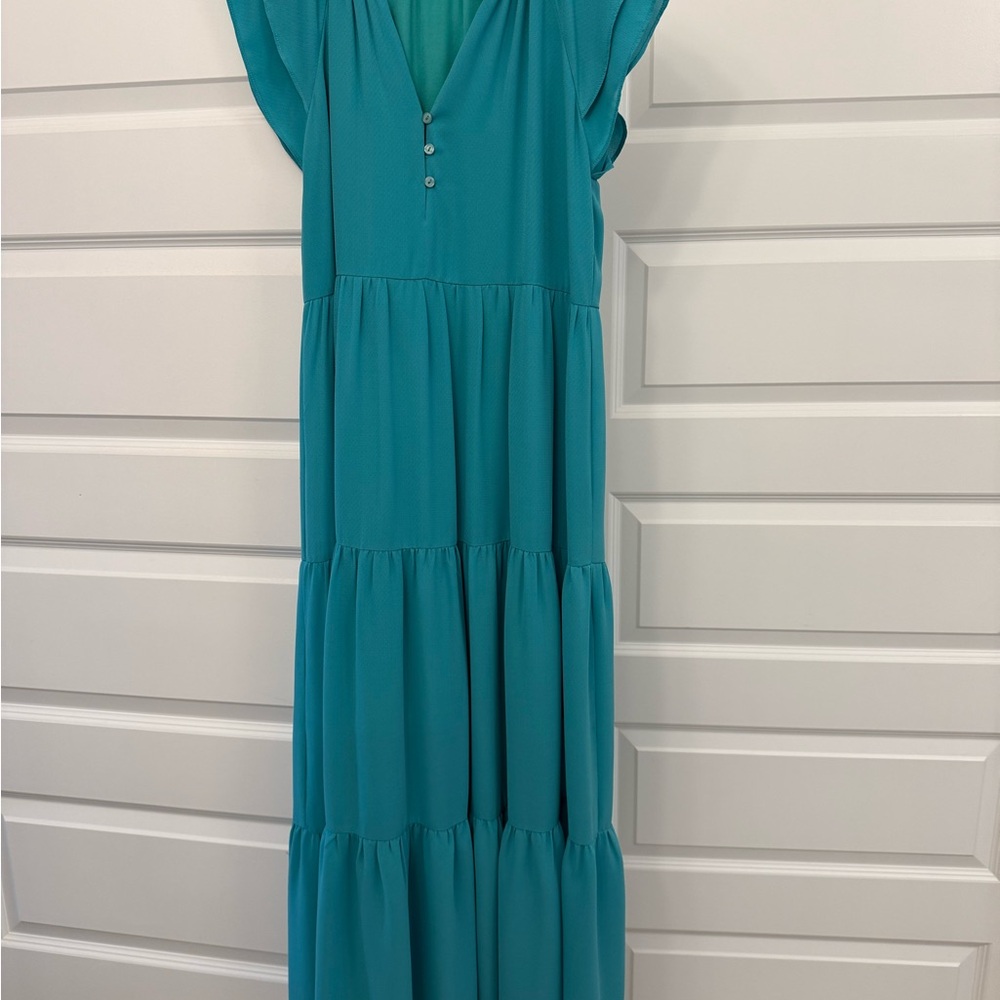 Joy Joy Teal Maxi Dress